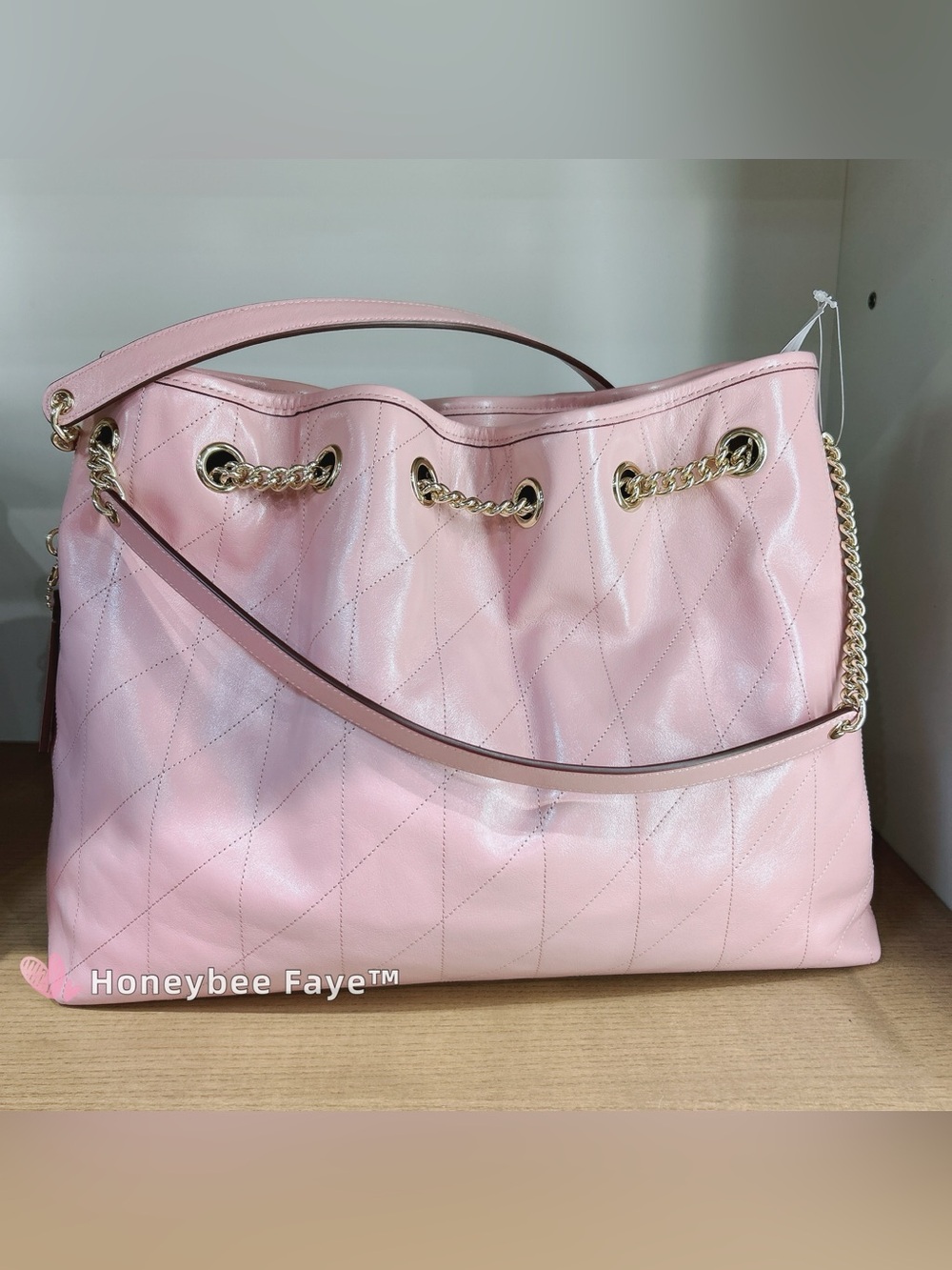 NWT Coach Evelyn Shoulder Bag With Quilting CDR00 Carnation
